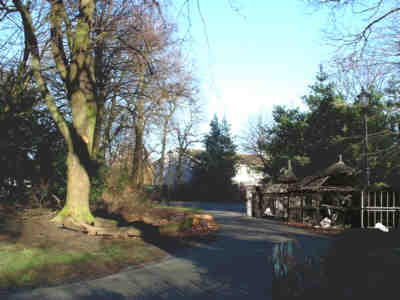 Digitally modified image showng approximate location of the aviary